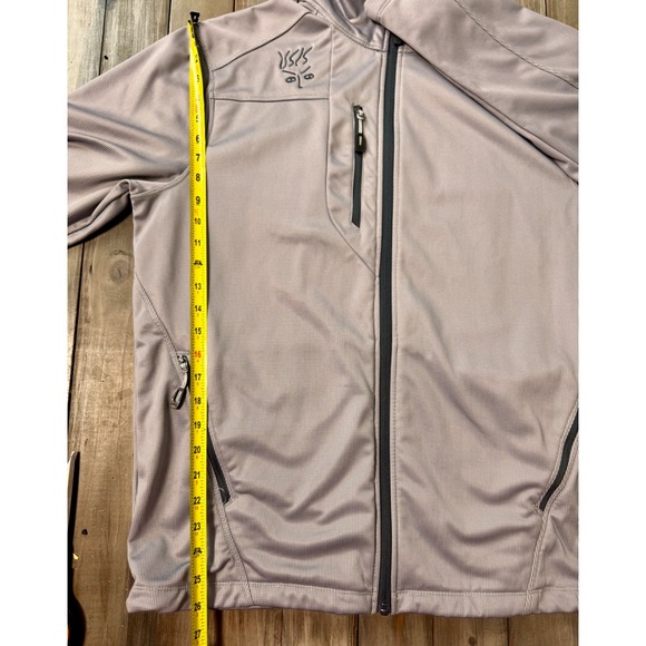 North End Mens Gray Full Zip Fleece Lined Jacket with Logo TFC X Lightweight L G - Picture 8 of 9